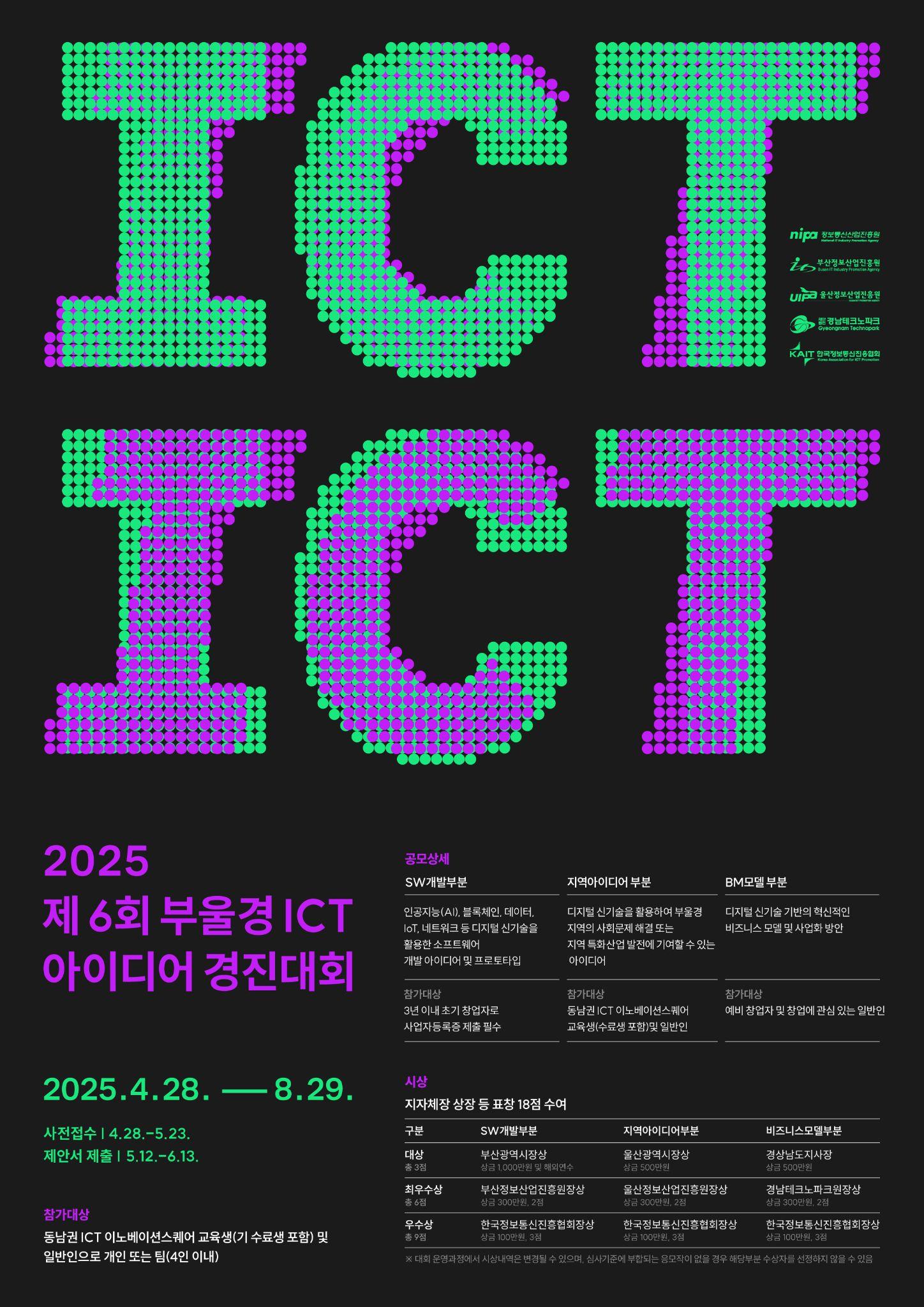 2025 제 6회 부울경 ict 아이디어 경진대회 홍보 포스터
